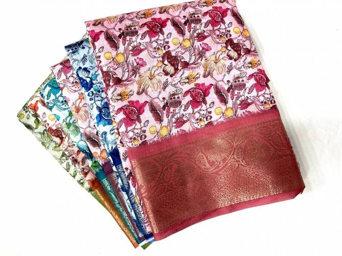 DN Flower Printed Dola Cotton Silk Sarees Catalog
